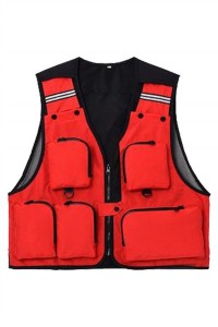 SKV011 custom zipper vest jacket design outdoor fishing vest director outdoor vest photographer vest jacket vest jacket center side view